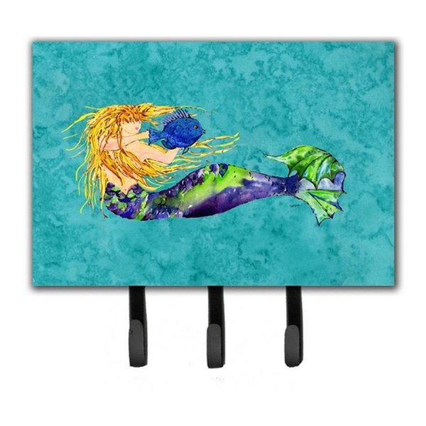 Micasa Blonde Mermaid On Teal Leash & Key Holder MI632557